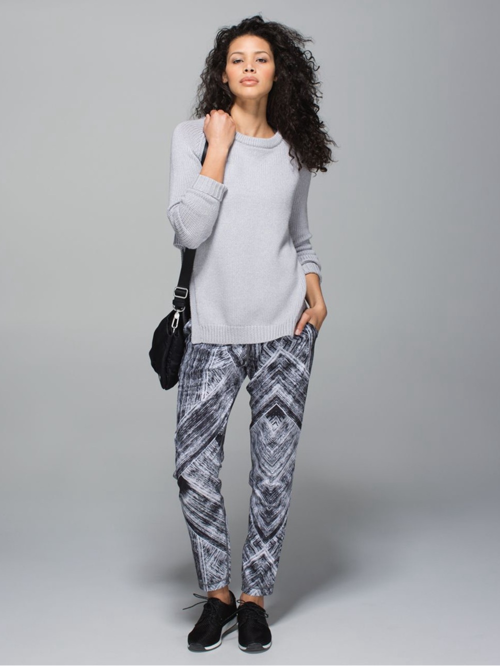 Lululemon Namaskar Pant II - Heat Wave White Black - Size 6